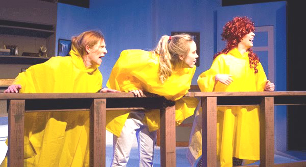 LOIS (LC Smith, left), Cass (Katie Kelly, middle) and Barbara (April Krautner) get their first up-close look at Niagara Falls in “Wonder of the World,” at the Napa Valley Playhouse through July 28. Mike Padua photos