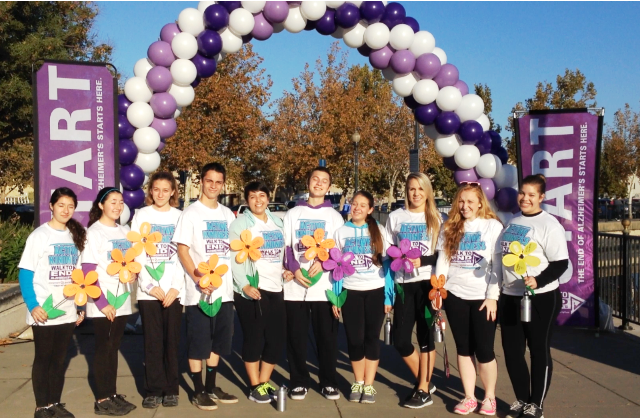 THE ACTIVE KINDNESS CLUB is having a “Fun Run” to benefit Toys for Tots Dec. 14. Above, the club's team at the Walk to End Alzheimer’s in October. Courtesy photo 