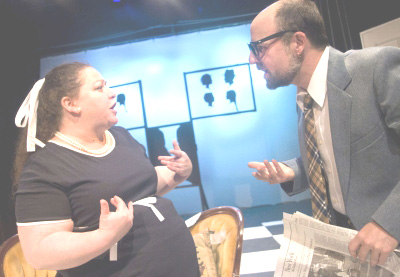 MEIRA PERELSTEIN and Dominick Palamenti are Larry’s parents in “Talking Cure.”