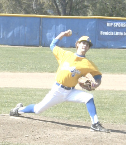 DILLON PALOMINO allowed only two hits over five innings and picked up the victory.