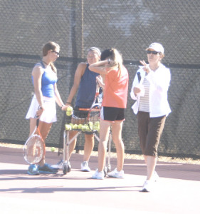 NEW BENICIA HIGH girls tennis head coach Lisa Burton (right) knows her Lady Panthers well and inherits a team coming off a SCAC championship.