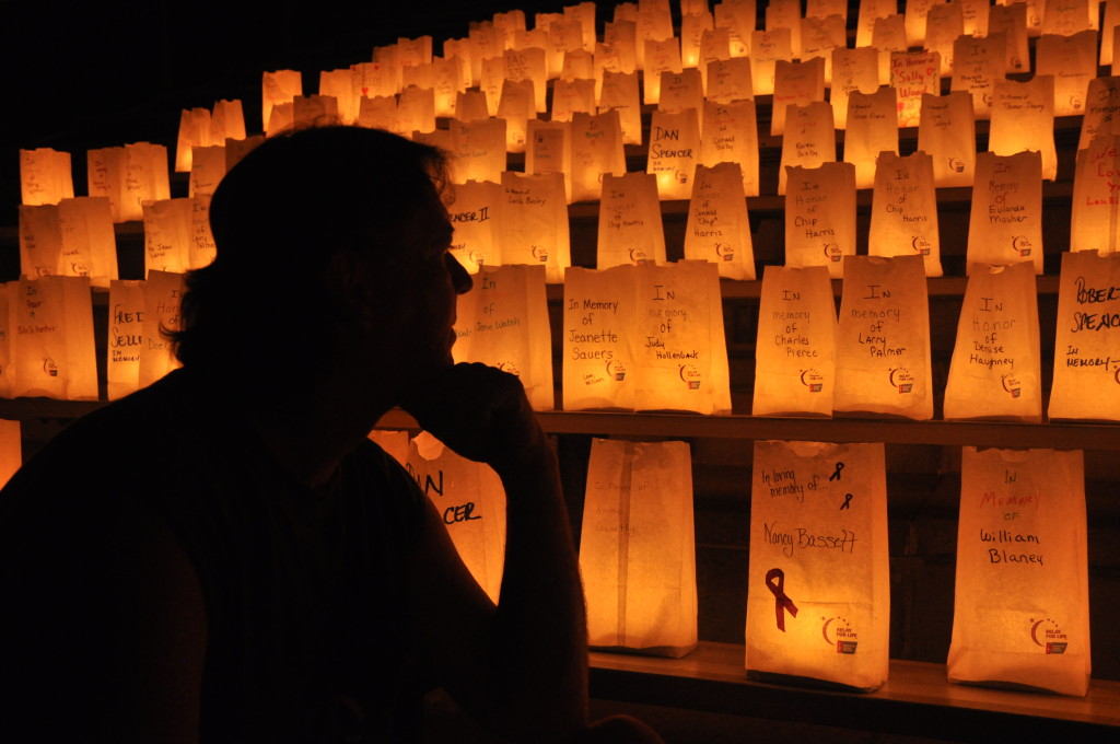 THE LUMINARIA  CEREMONY, in which candles  are lit inside bags bearing the  names of lost loved ones, will begin  at Benicia High School on Saturday  at 8:30 p.m. Learn more at www.RelayForLife.org/beniciaCa. troypennysaver.com