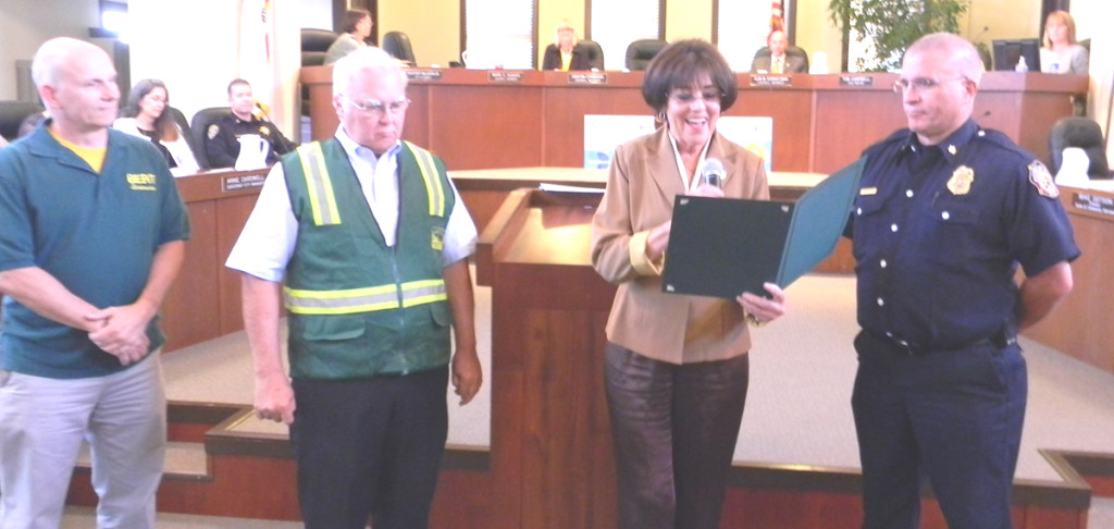 MAYOR Elizabeth Patterson read a proclamation marking Disaster Preparedness Month. Donna Beth Weilenman/Staff