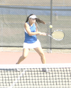 BENICIA’S MADELINE BEYER was a 6-0, 6-3 winner in No. 4 singles on Tuesday.