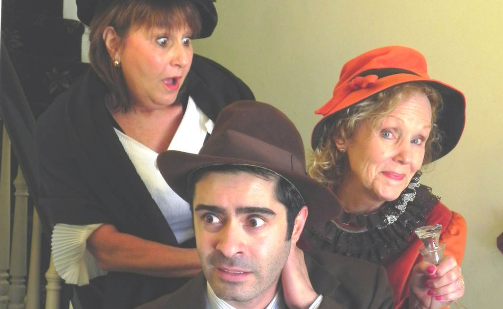 “ARSENIC AND OLD LACE” opens at the Village Theatre in Danville on Oct. 31. From left, Barbara Ann Cecchetti, Damien Seperi and Ann Kendrick. Robert Shattuck photo