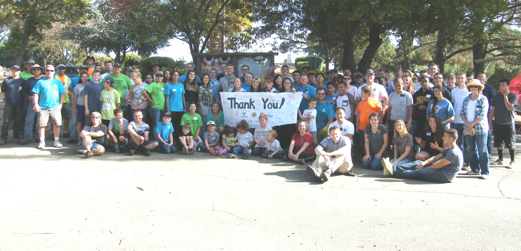 NEARLY 200 VOLUNTEERS of all ages gathered at Benicia City Cemetery on Saturday to help clean up veterans' gravesites and other areas. Photos courtesy Ashley Howe/City of Benicia