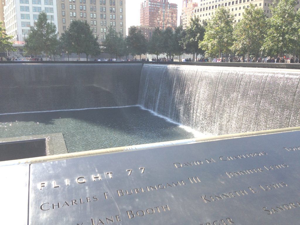 THE 9-11 MEMORIAL: Twin pools are positioned exactly where the towers stood. Steve McKee photo