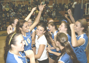 BENICIA HIGH’S volleyball team swept viciting Placer on Thursday to reach the Sac-Joaquin Section semifinals for the first time in the program’s history.