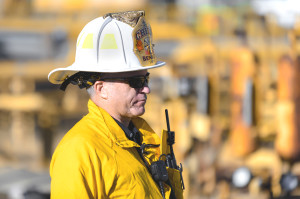 BENICIA Fire Chief Jim Lydon during the Oct. 20 fire training at Valero refinery. Courtesy photo