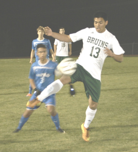 PATRICK BASCO secures a loose ball during SPSV’s boys soccer home opener against St. Joe’s.