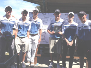BENICIA HIGH’S boys golf team won the Bulldog Tournament in Tracy on Monday. The Panthers are (from left) Connor Hatfield, Nick Flores, Evan Cuenco, Zack McClure, Riley McCracken and Dustin Sparks. 