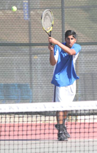 ARJUN SHARMA was a winner in No. 6 singles in his first varsity start for Benicia High’s boys tennis team.
