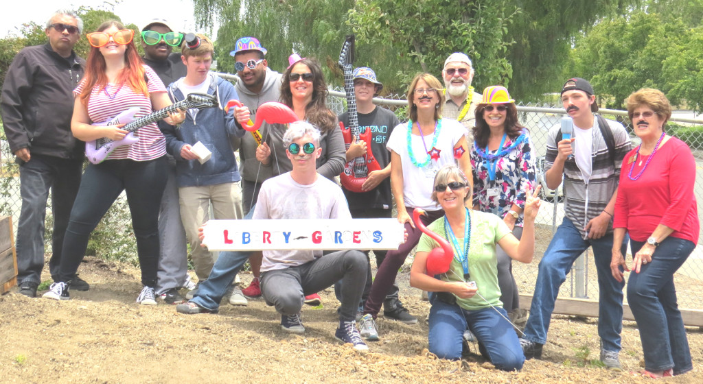 MASTER GARDENERS joined Liberty High School students in celebrating restoration of the school’s greenhouse. Courtesy Monique Moench