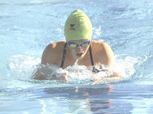 ALEXA JACOBSON won the 100-yard freestyle and breaststroke for Benicia’s 15-18 girls against Martinez last Saturday.