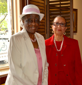 Author Savannah Van Dyke Bello with Delta Sigma Theta sorority chapter president Nona Cohen-Bowman. (Courtesy photo)