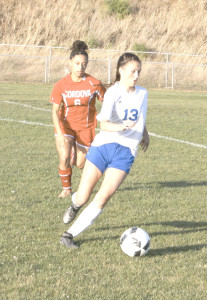 MAKAYLA NETCOTT (13) scored a pair of goals in Benicia’s 3-2 playoff victory over Cordova.