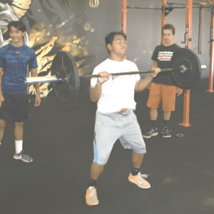 BENICIA HIGH junior Koe Alava, a wrestler and football player for the Panthers, lifts weights at Jute Crossfit in Benicia.