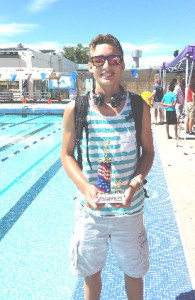 BENICIA SWIMMER Andrew Maichel was the high point swimmer for 14-under boys at the Battle of the Ages in Pleasant Hill.