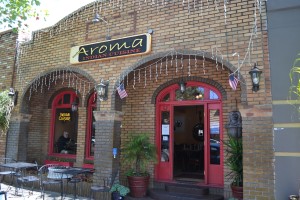 The building at 818 First St.-- which currently houses Aroma Indian Cuisine-- is being considered for a resolution designating it as a "contributing building" to the downtown historic district. The Historic Preservation Review Commission will vote Thursday. (File Photo)