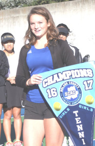 BENICIA HIGH senior Lily Hayward won the Solano County Athletic Conference singles tennis championship.