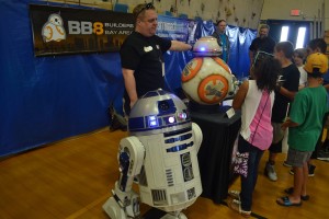 Replicas of "Star Wars" robots R2-D2 and BB-8, courtesy of Bay Area R2 Builders and BB-8 Builders Bay Area respectively, were featured at last year's Mini Maker Faire, held by Benicia Makerspace. Applications for this year's Faire are now available. (Photo by Nick Sestanovich)
