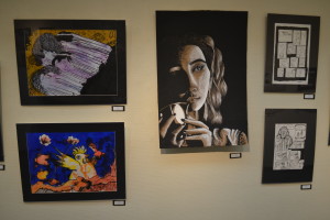 Become acquainted with the town's talented teen artists. Benicia High School and Liberty High School art students currently have their work on display in the Marilyn Citron O'Rourke Art gallery in the Benicia Public Library. The works range from paintings to drawings to ceramics to mixed media and even digital pieces. A reception will be held tomorrow in the gallery from 6 to 7 p.m. The show will run through Tuesday, Feb. 14. The library is located at 250 East L St. (Photo by Nick Sestanovich)